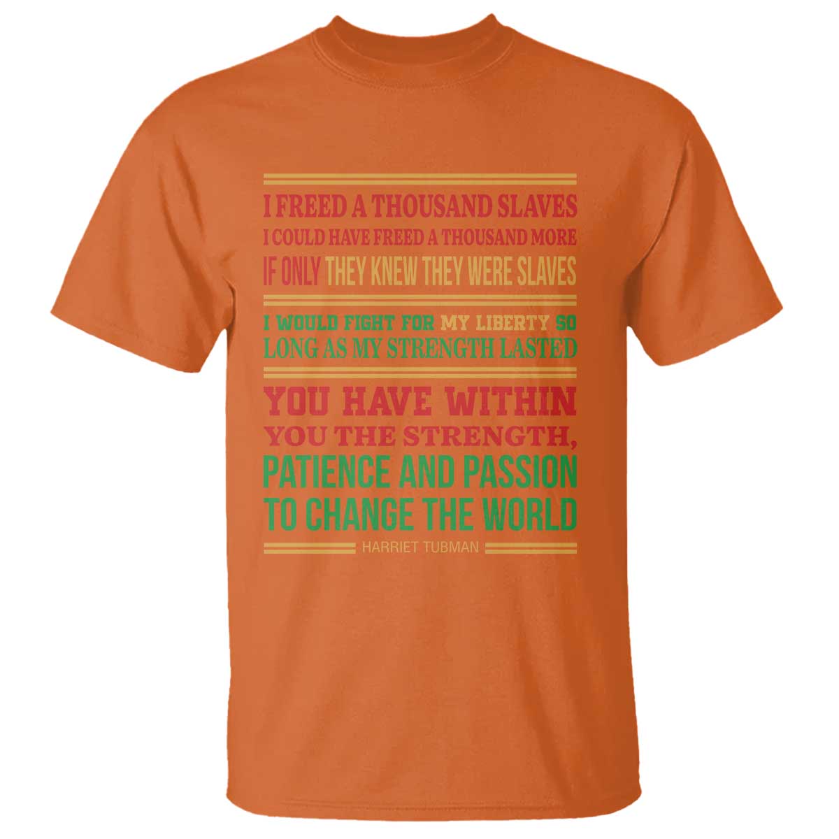 Harriet Tubman Powerful Quote T Shirt Female Empowerment History Gift