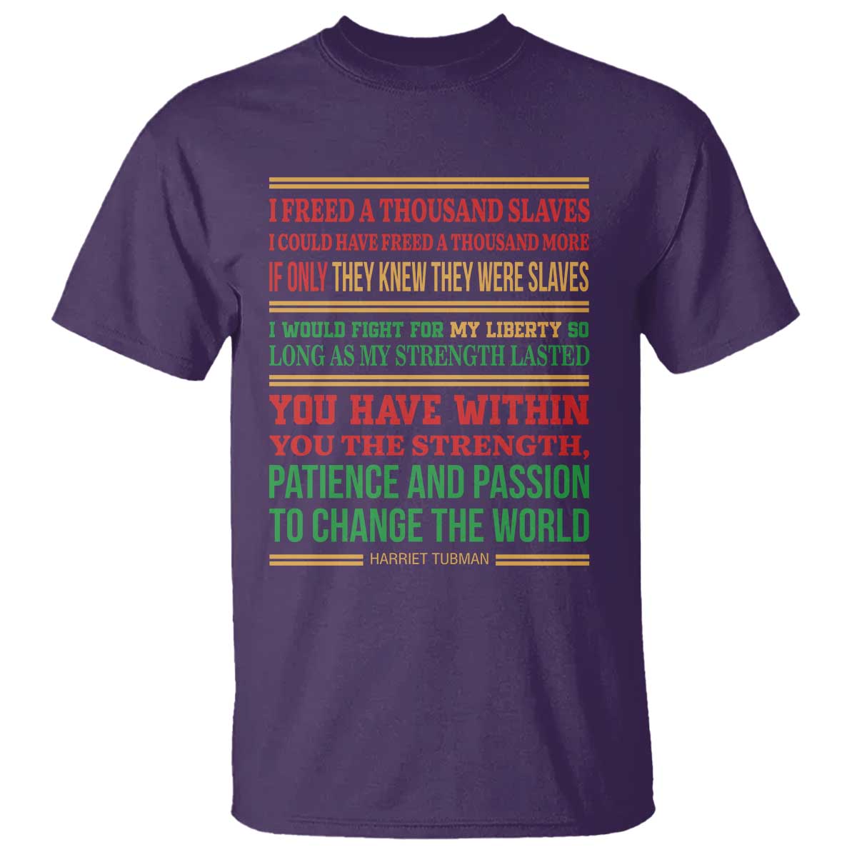Harriet Tubman Powerful Quote T Shirt Female Empowerment History Gift