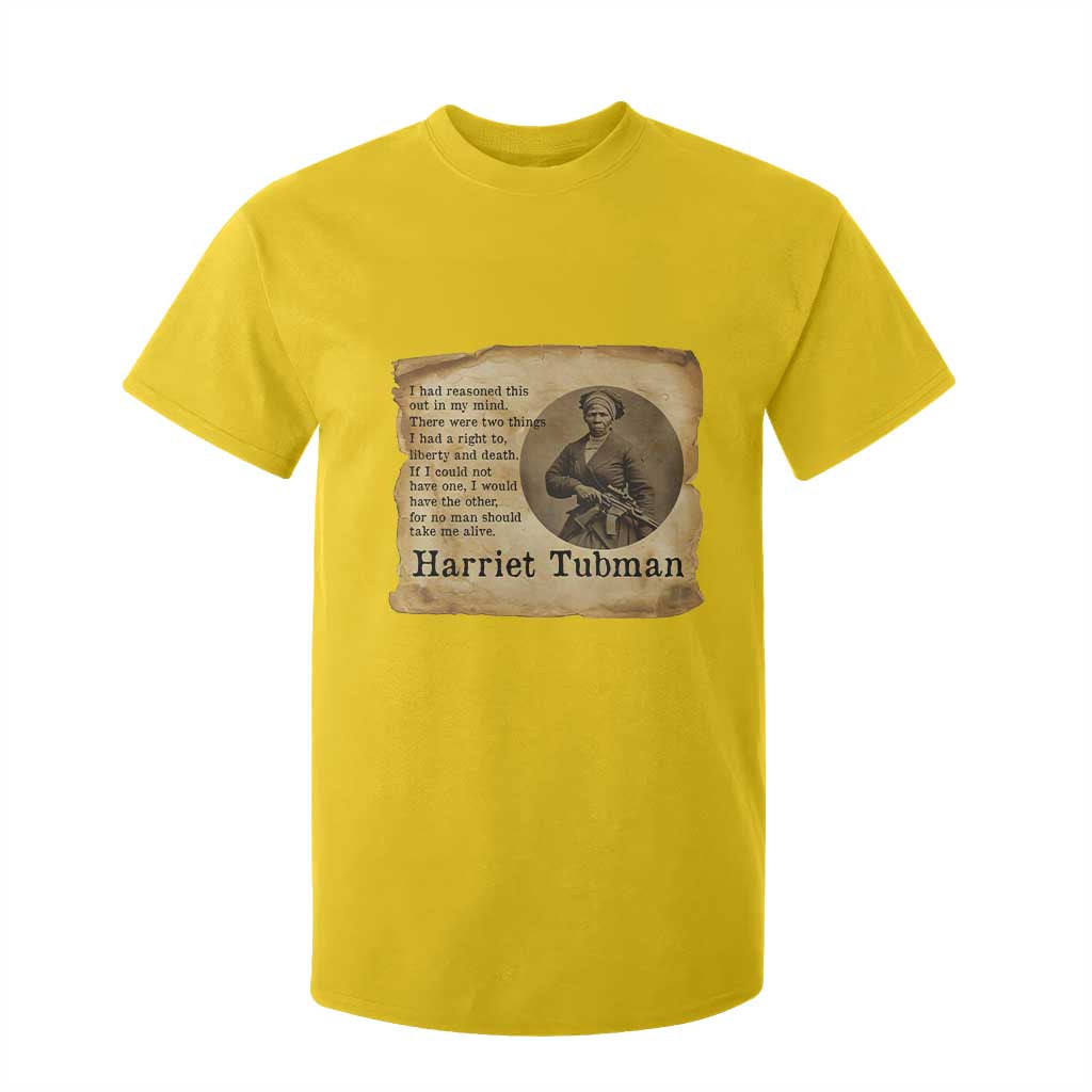 Harriet Tubman Quote T Shirt For Kid Liberty Or Death Empowerment Gift