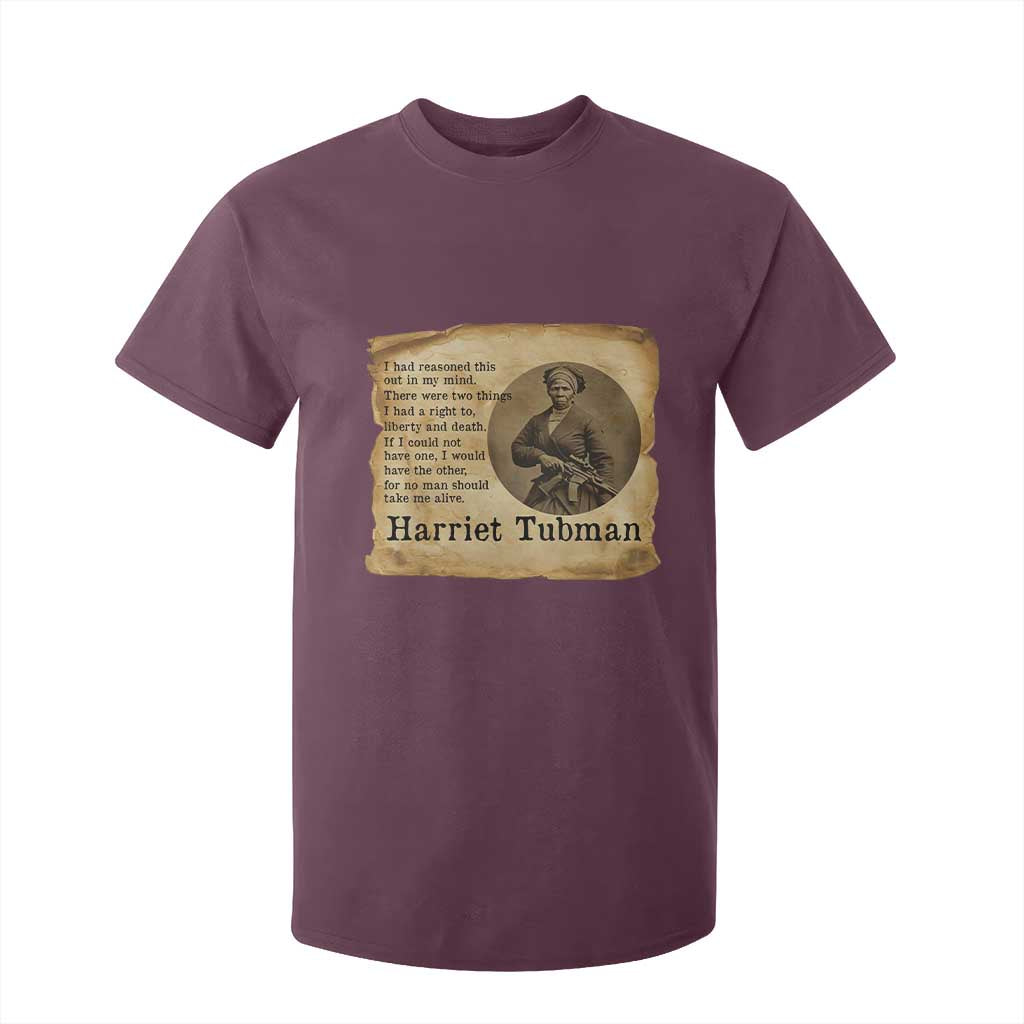 Harriet Tubman Quote T Shirt For Kid Liberty Or Death Empowerment Gift