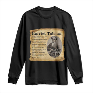 Vintage Harriet Tubman Poster Long Sleeve Shirt Female Empowerment History Gift