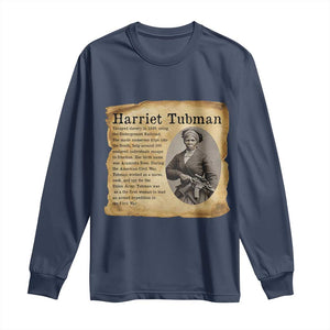 Vintage Harriet Tubman Poster Long Sleeve Shirt Female Empowerment History Gift