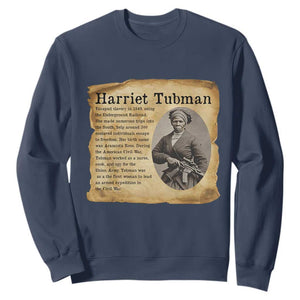 Vintage Harriet Tubman Poster Sweatshirt Female Empowerment History Gift