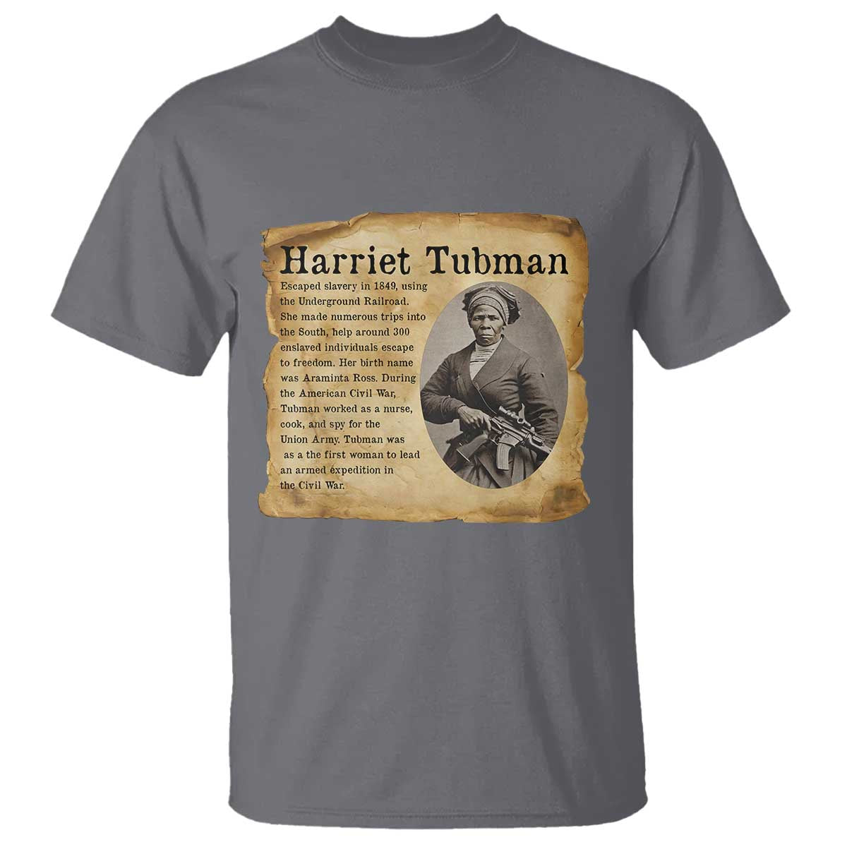 Vintage Harriet Tubman Poster T Shirt Female Empowerment History Gift