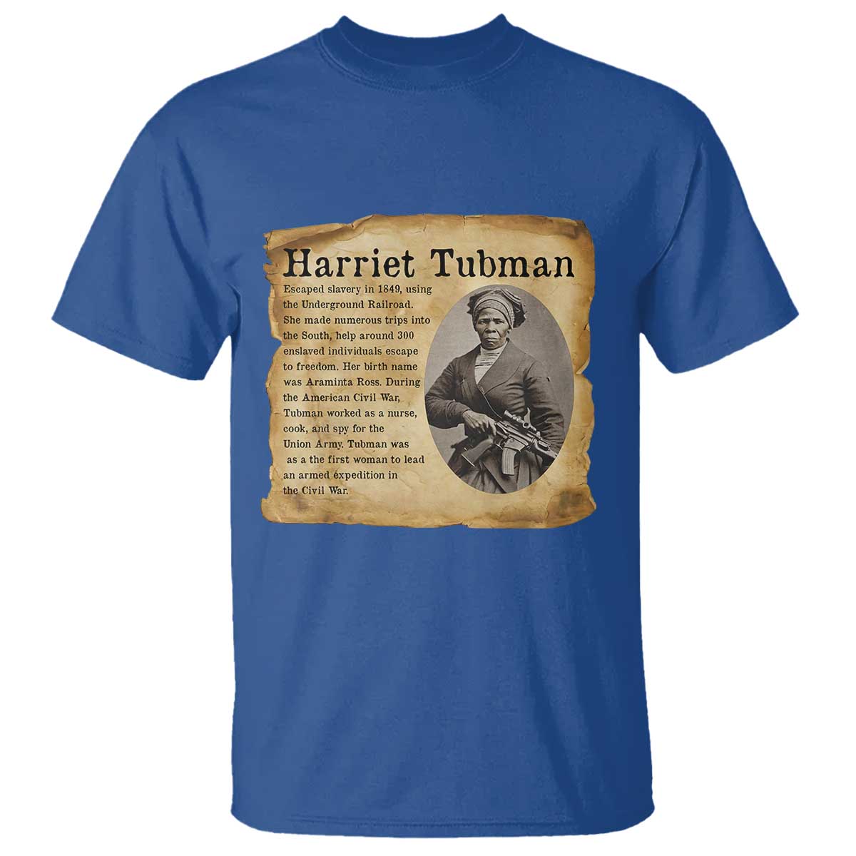Vintage Harriet Tubman Poster T Shirt Female Empowerment History Gift