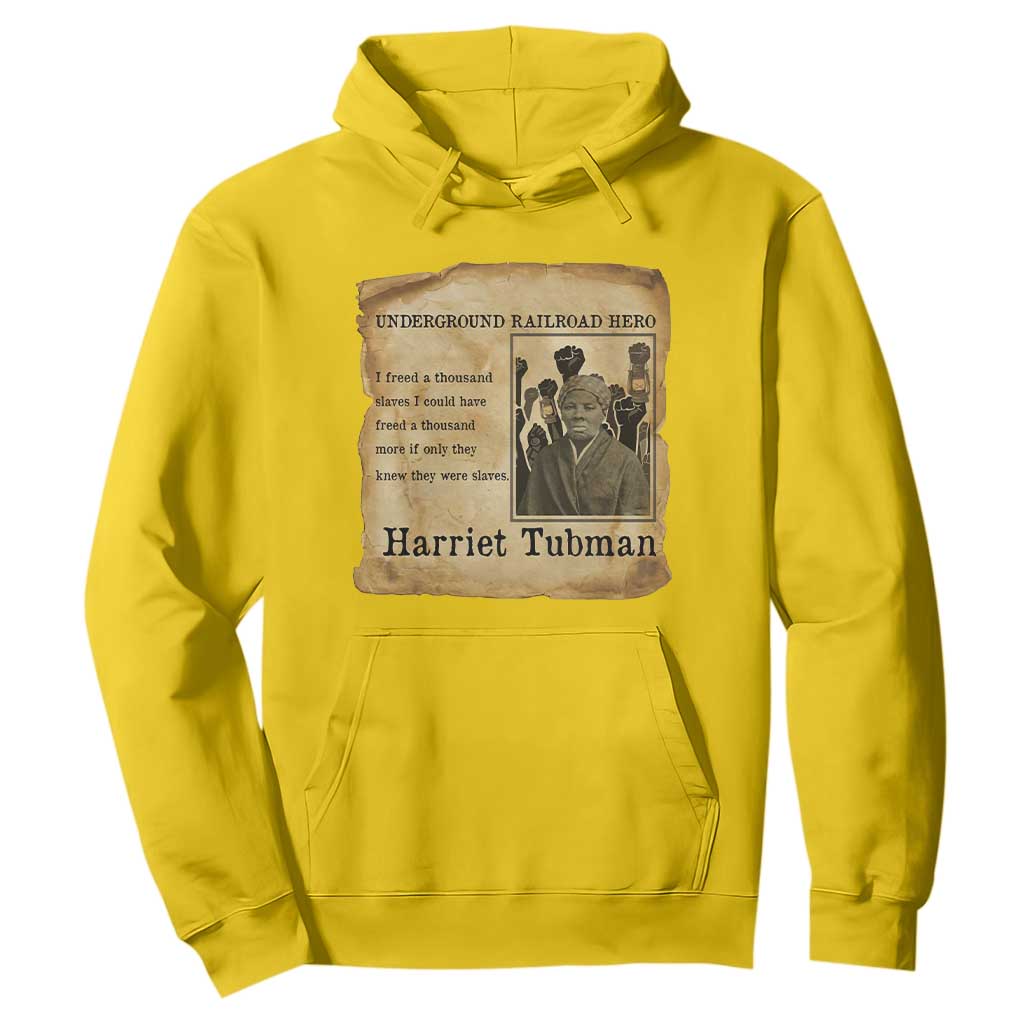 Harriet Tubman Quote Hoodie I Freed A Thousand People Vintage Poster