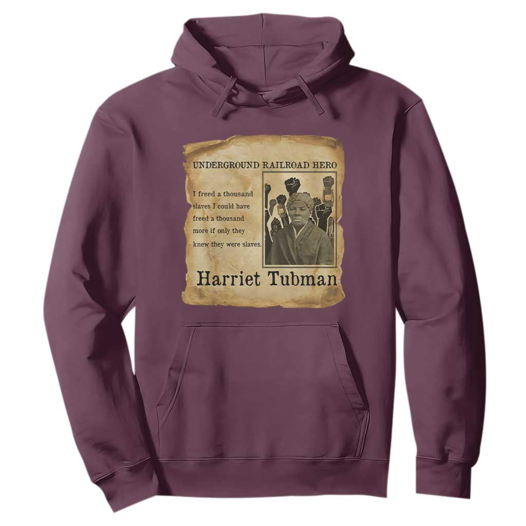 Harriet Tubman Quote Hoodie I Freed A Thousand People Vintage Poster