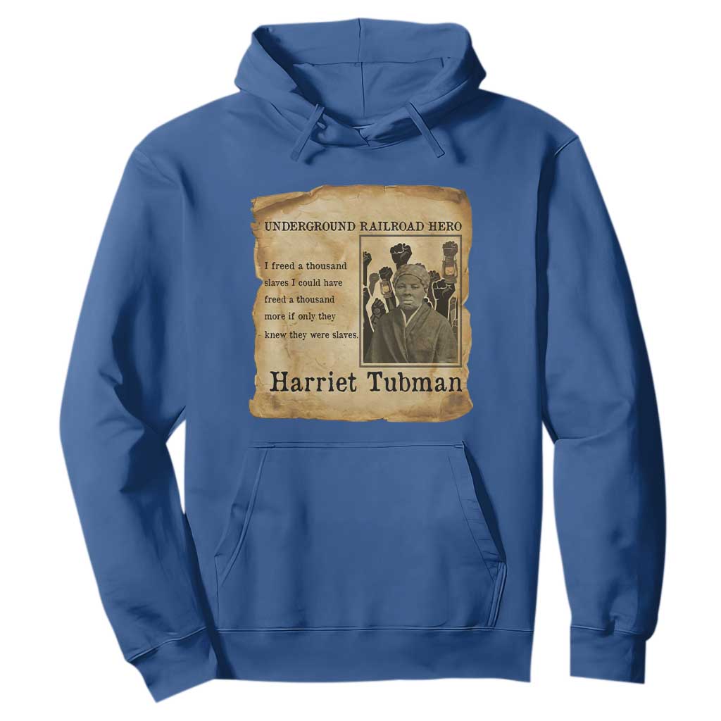 Harriet Tubman Quote Hoodie I Freed A Thousand People Vintage Poster