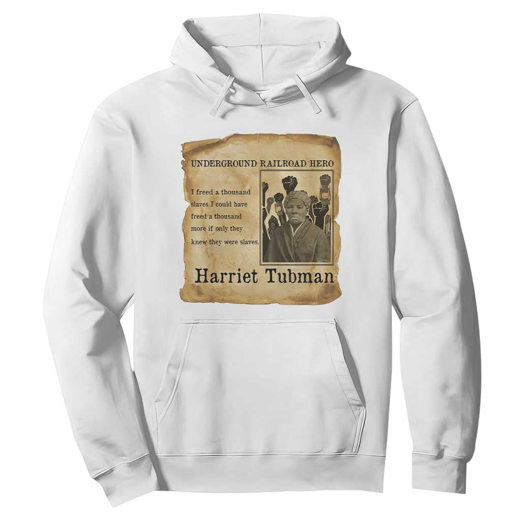Harriet Tubman Quote Hoodie I Freed A Thousand People Vintage Poster