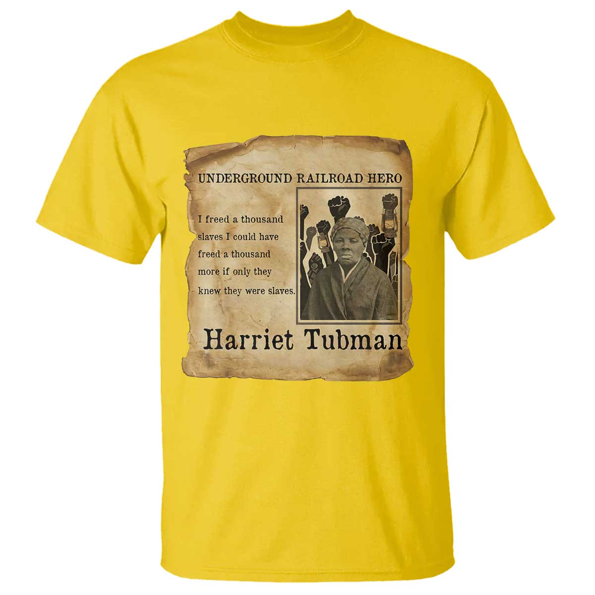 Harriet Tubman Quote T Shirt I Freed A Thousand People Vintage Poster