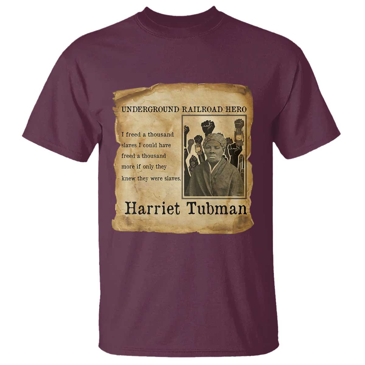 Harriet Tubman Quote T Shirt I Freed A Thousand People Vintage Poster