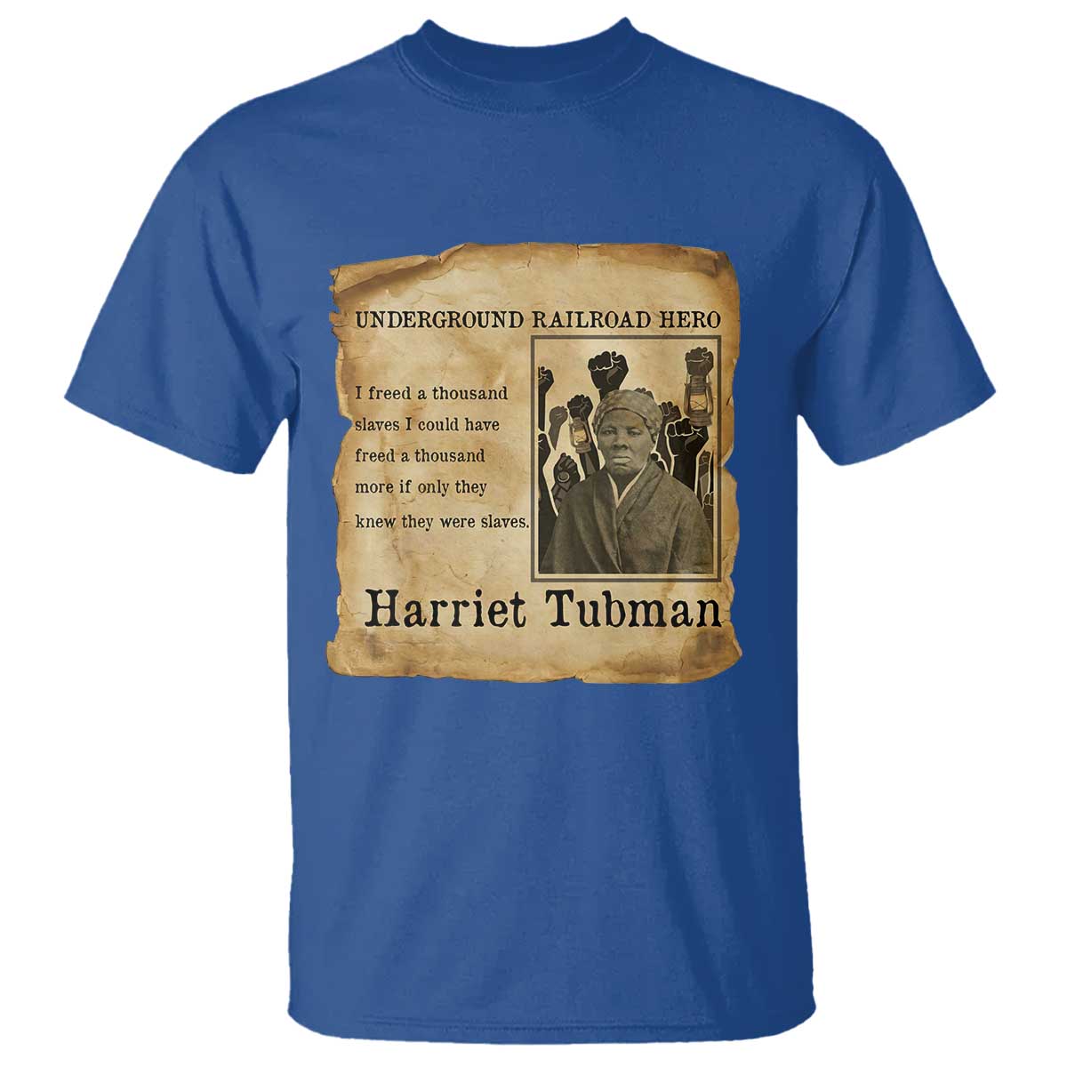 Harriet Tubman Quote T Shirt I Freed A Thousand People Vintage Poster