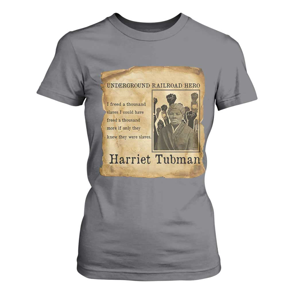 Harriet Tubman Quote T Shirt For Women I Freed A Thousand People Vintage Poster
