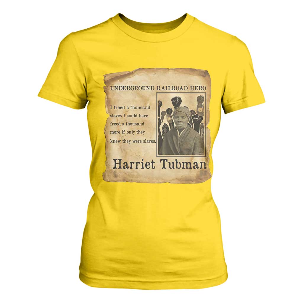 Harriet Tubman Quote T Shirt For Women I Freed A Thousand People Vintage Poster