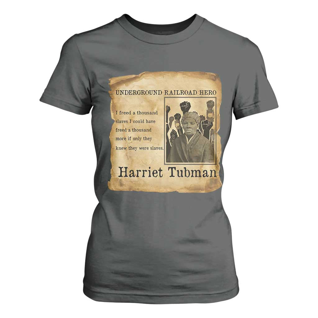 Harriet Tubman Quote T Shirt For Women I Freed A Thousand People Vintage Poster