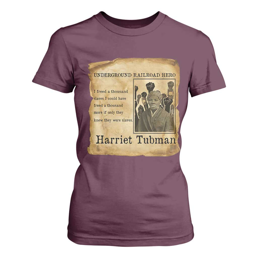 Harriet Tubman Quote T Shirt For Women I Freed A Thousand People Vintage Poster