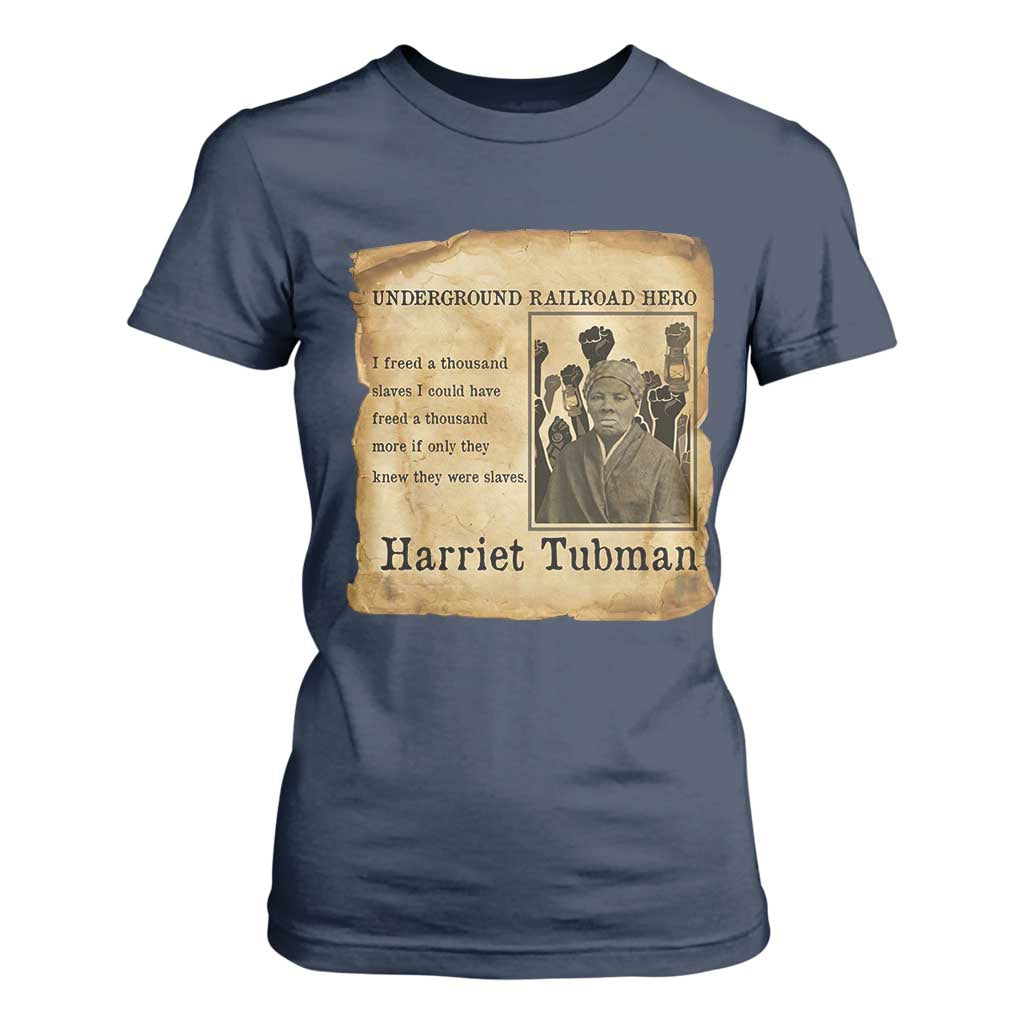 Harriet Tubman Quote T Shirt For Women I Freed A Thousand People Vintage Poster