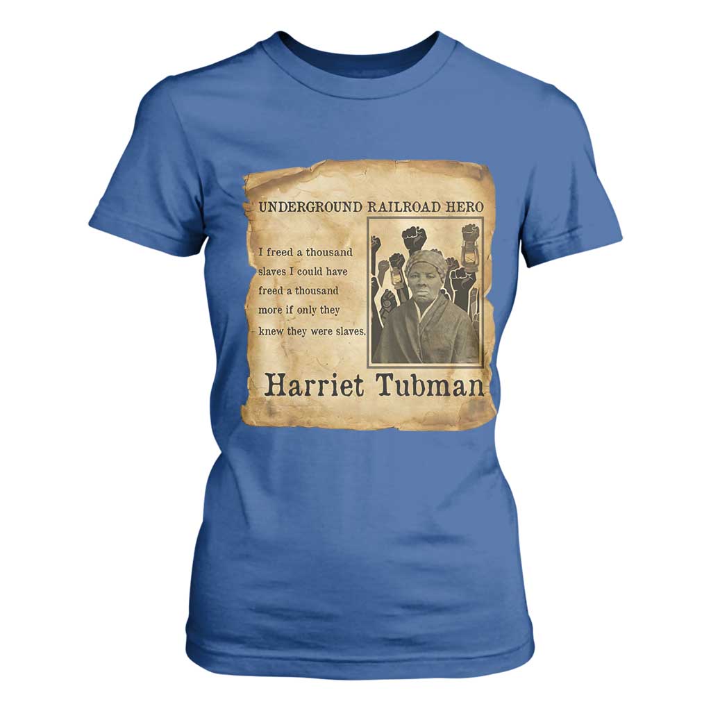 Harriet Tubman Quote T Shirt For Women I Freed A Thousand People Vintage Poster