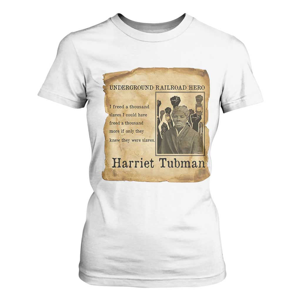 Harriet Tubman Quote T Shirt For Women I Freed A Thousand People Vintage Poster