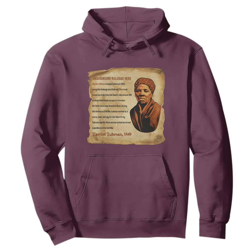 Harriet Tubman Hoodie Black American Hero Underground Railroad