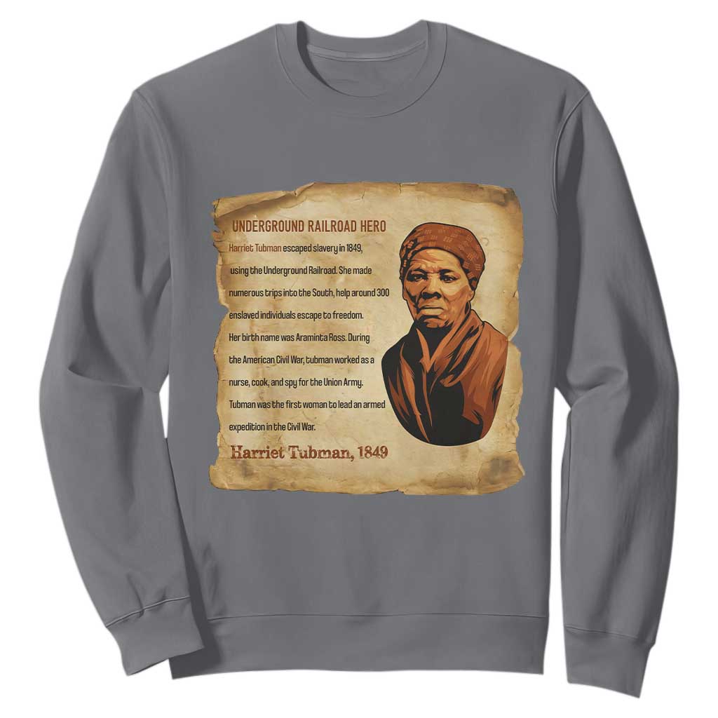 Harriet Tubman Sweatshirt Black American Hero Underground Railroad