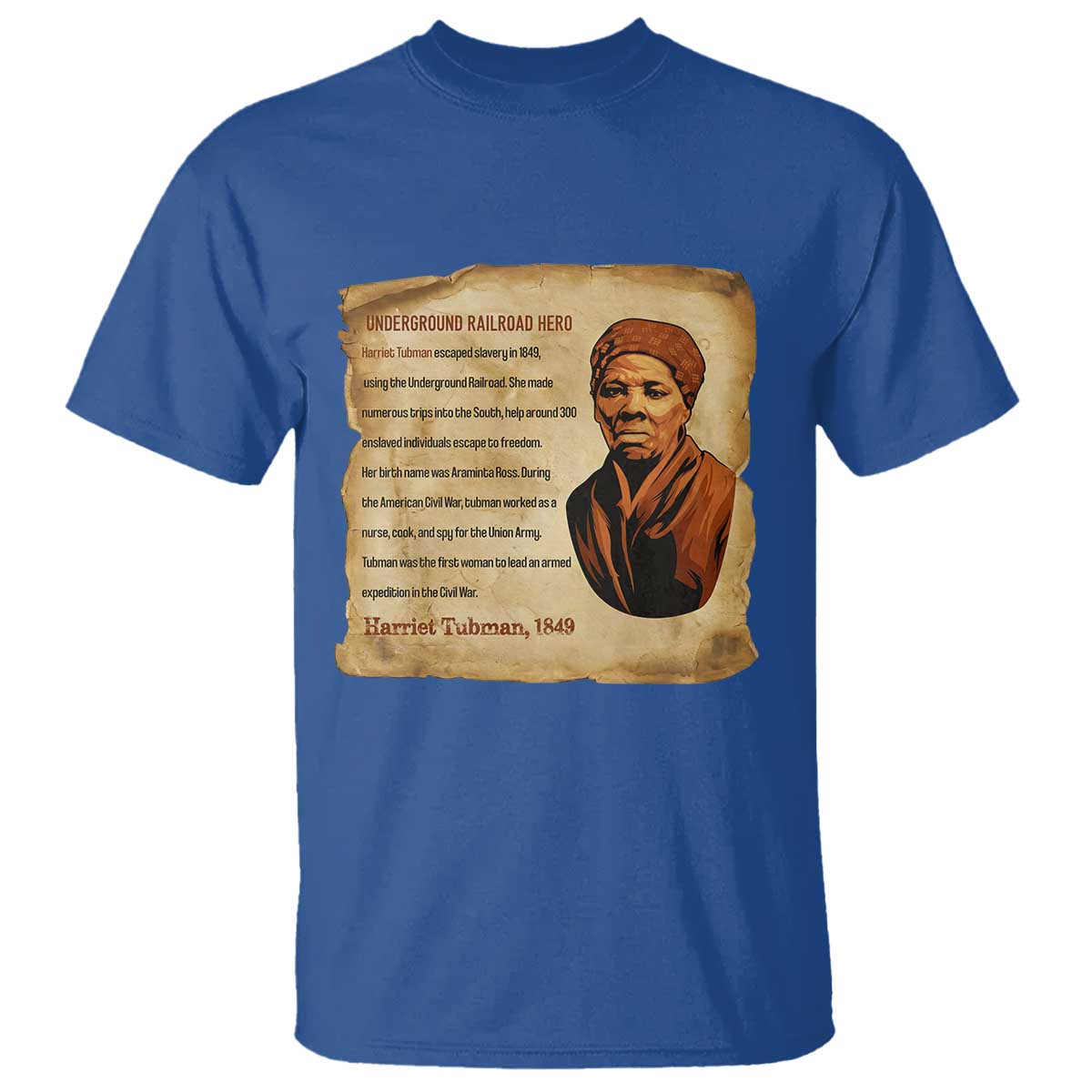 Harriet Tubman T Shirt Black American Hero Underground Railroad