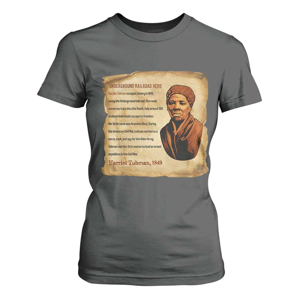 Harriet Tubman T Shirt For Women Black American Hero Underground Railroad