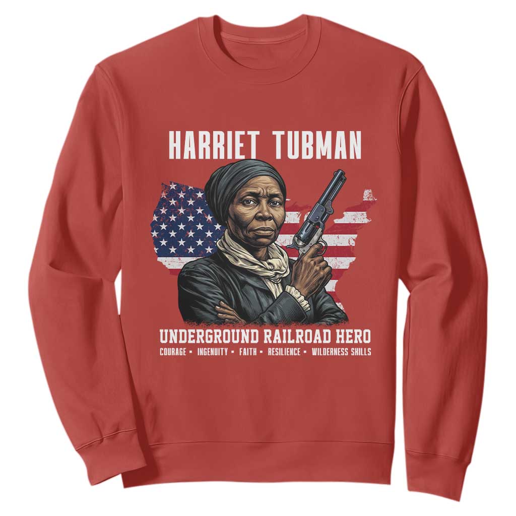 Harriet Tubman Patriotic Sweatshirt Female Empowerment History Gift
