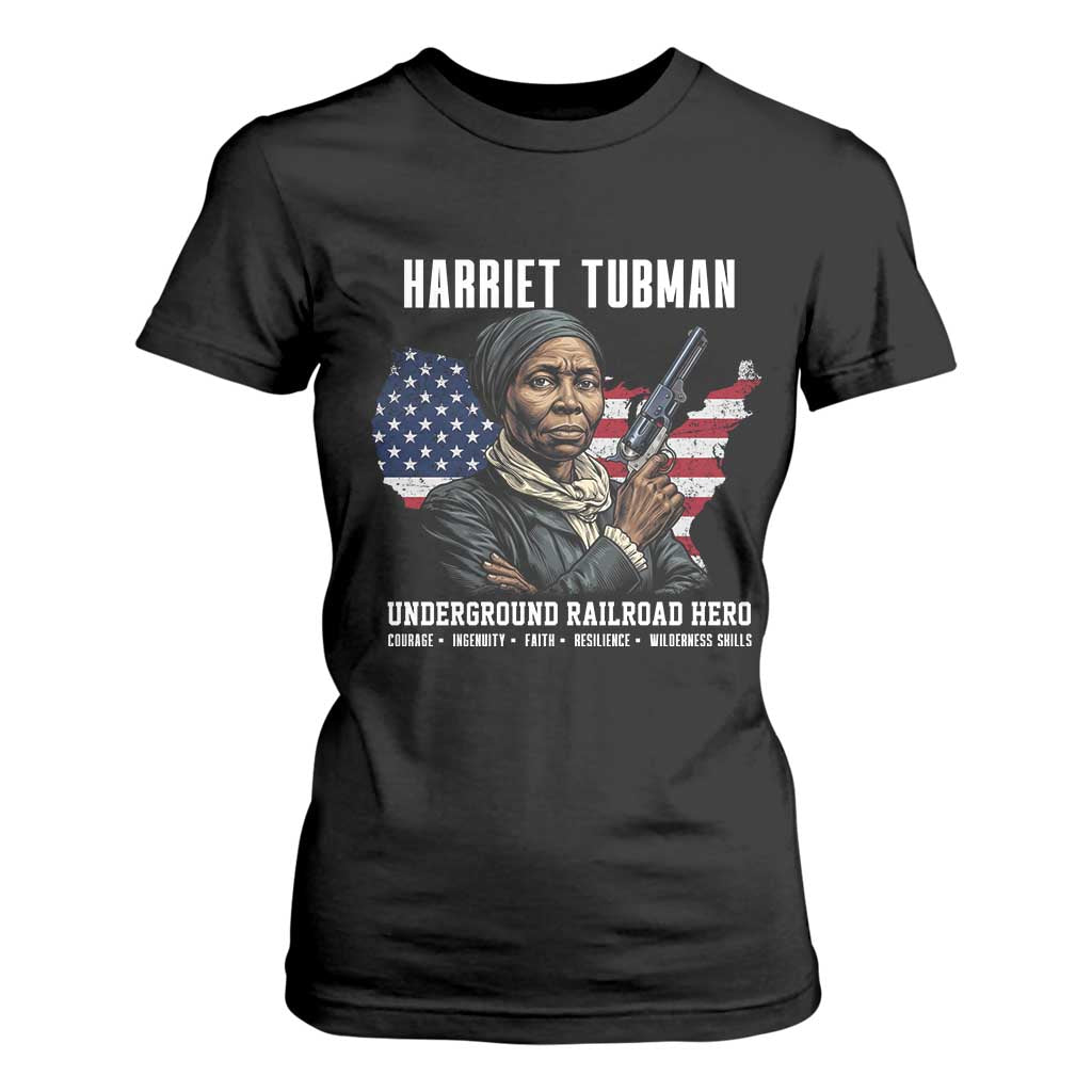Harriet Tubman Patriotic T Shirt For Women Female Empowerment History Gift