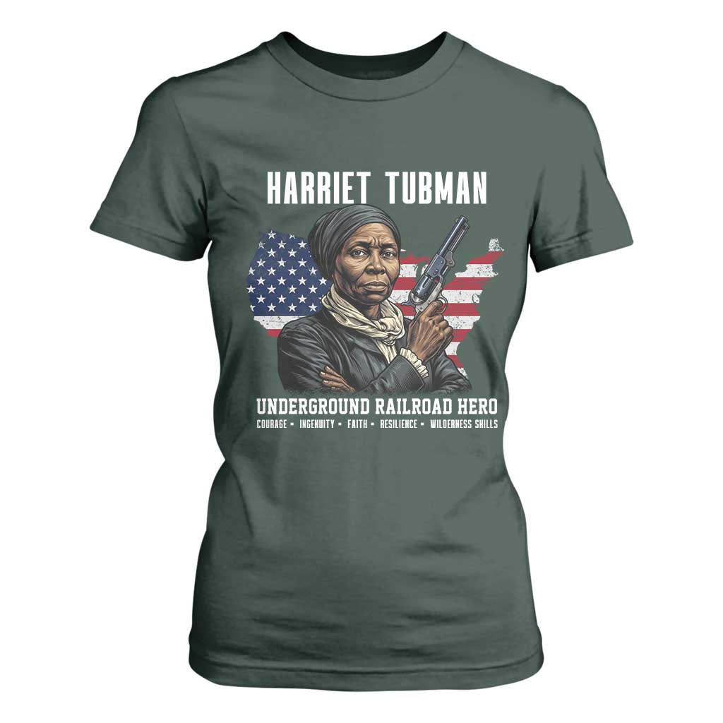 Harriet Tubman Patriotic T Shirt For Women Female Empowerment History Gift
