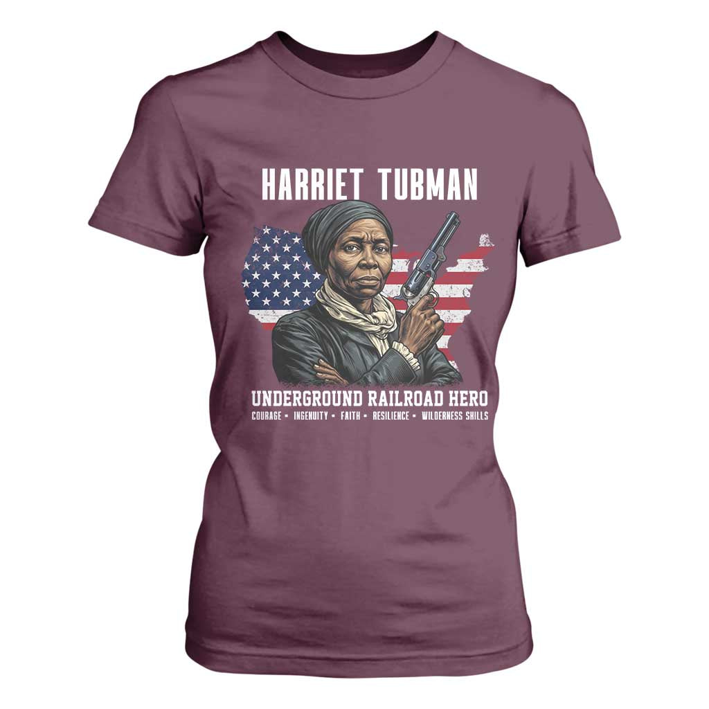 Harriet Tubman Patriotic T Shirt For Women Female Empowerment History Gift