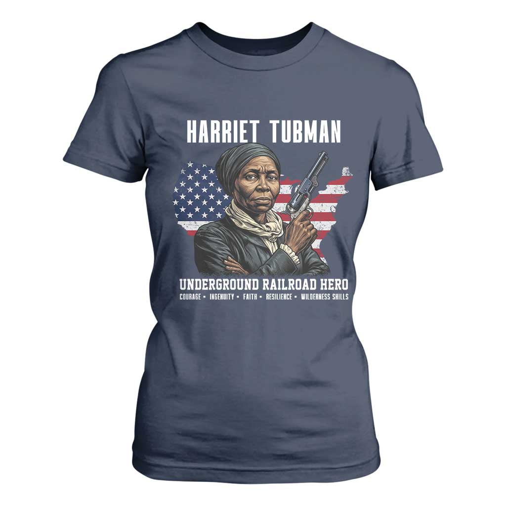 Harriet Tubman Patriotic T Shirt For Women Female Empowerment History Gift