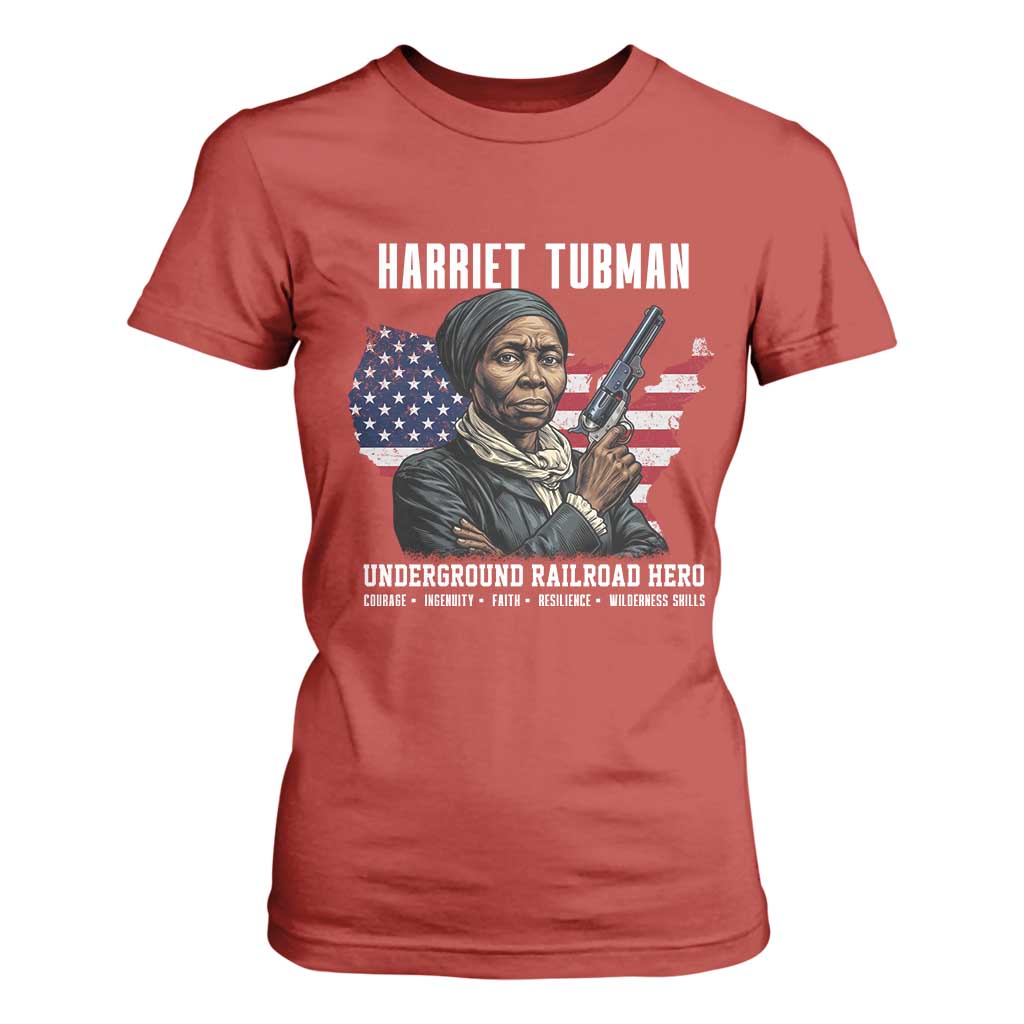 Harriet Tubman Patriotic T Shirt For Women Female Empowerment History Gift