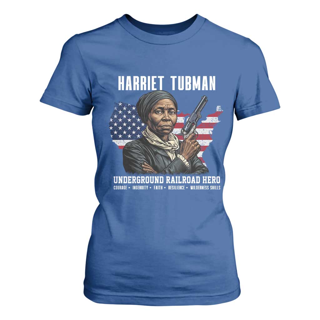 Harriet Tubman Patriotic T Shirt For Women Female Empowerment History Gift
