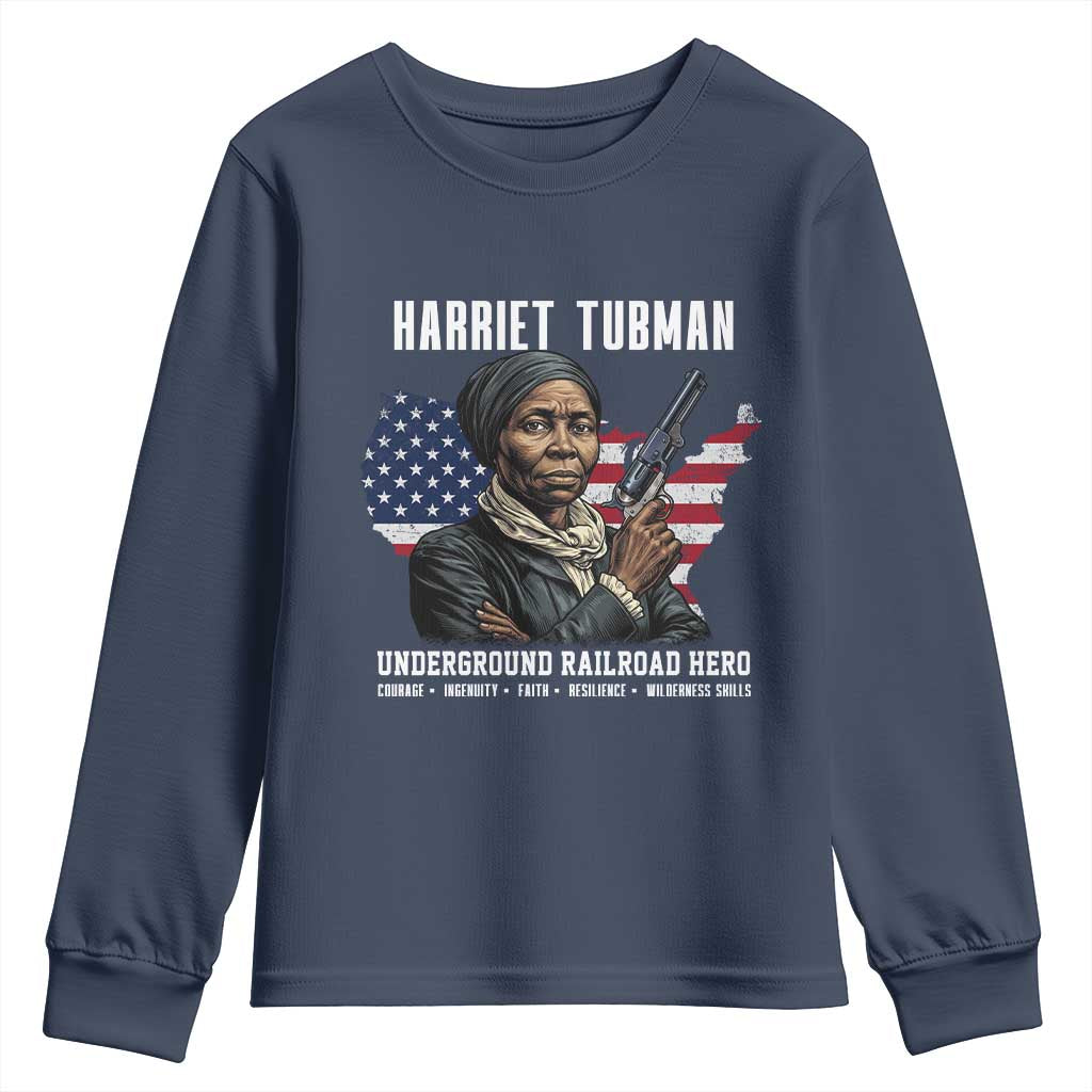 Harriet Tubman Patriotic Youth Sweatshirt Female Empowerment History Gift