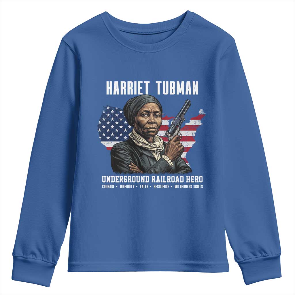 Harriet Tubman Patriotic Youth Sweatshirt Female Empowerment History Gift