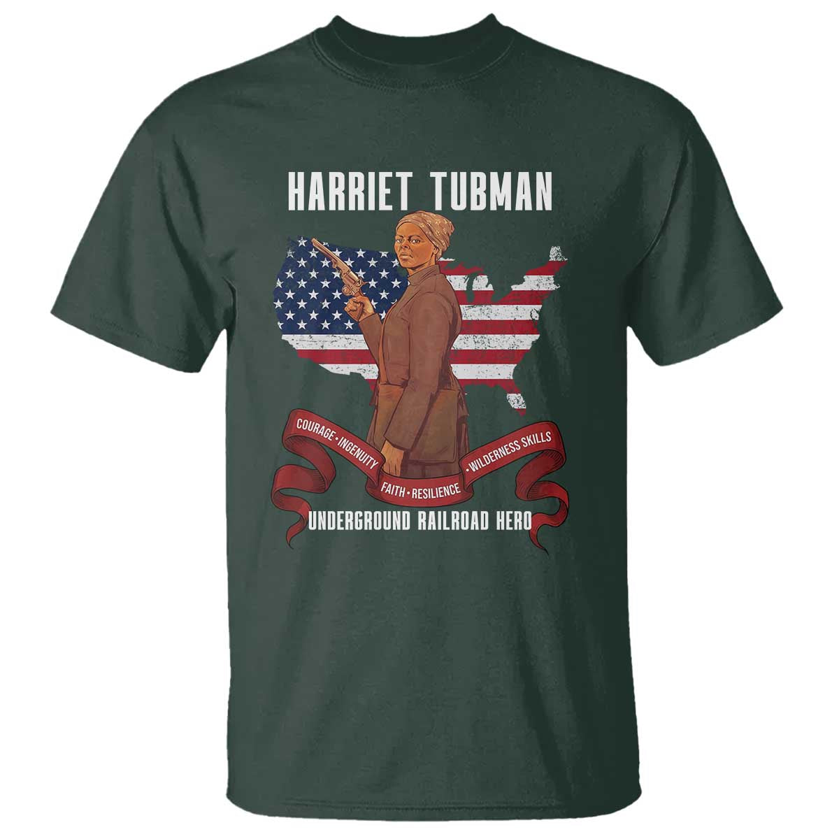 Harriet Tubman Patriotic T Shirt Strong Black Women Pride