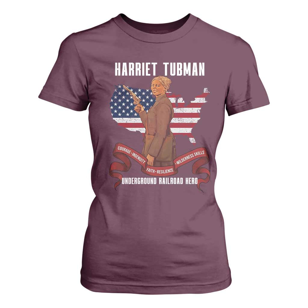 Harriet Tubman Patriotic T Shirt For Women Strong Black Women Pride