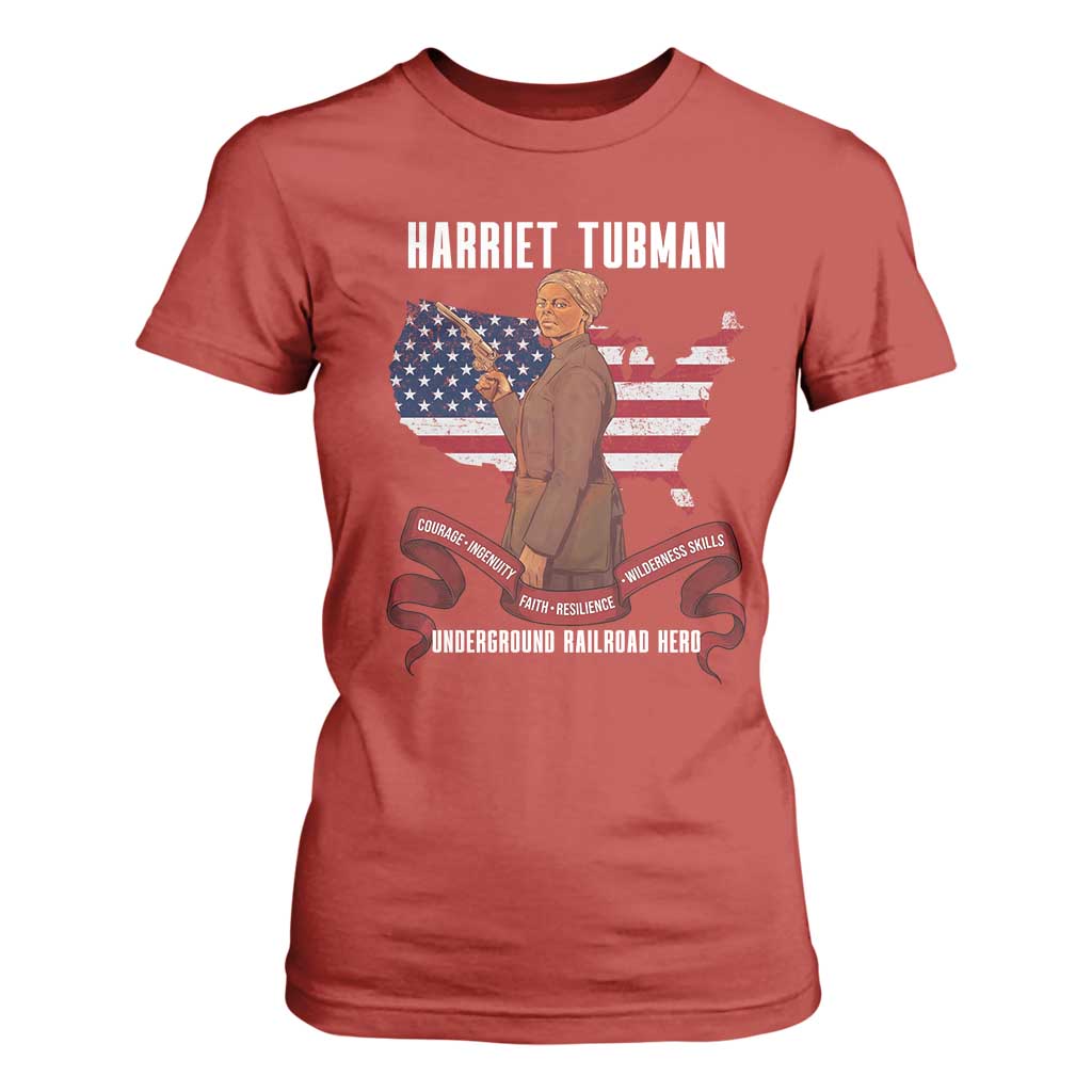 Harriet Tubman Patriotic T Shirt For Women Strong Black Women Pride