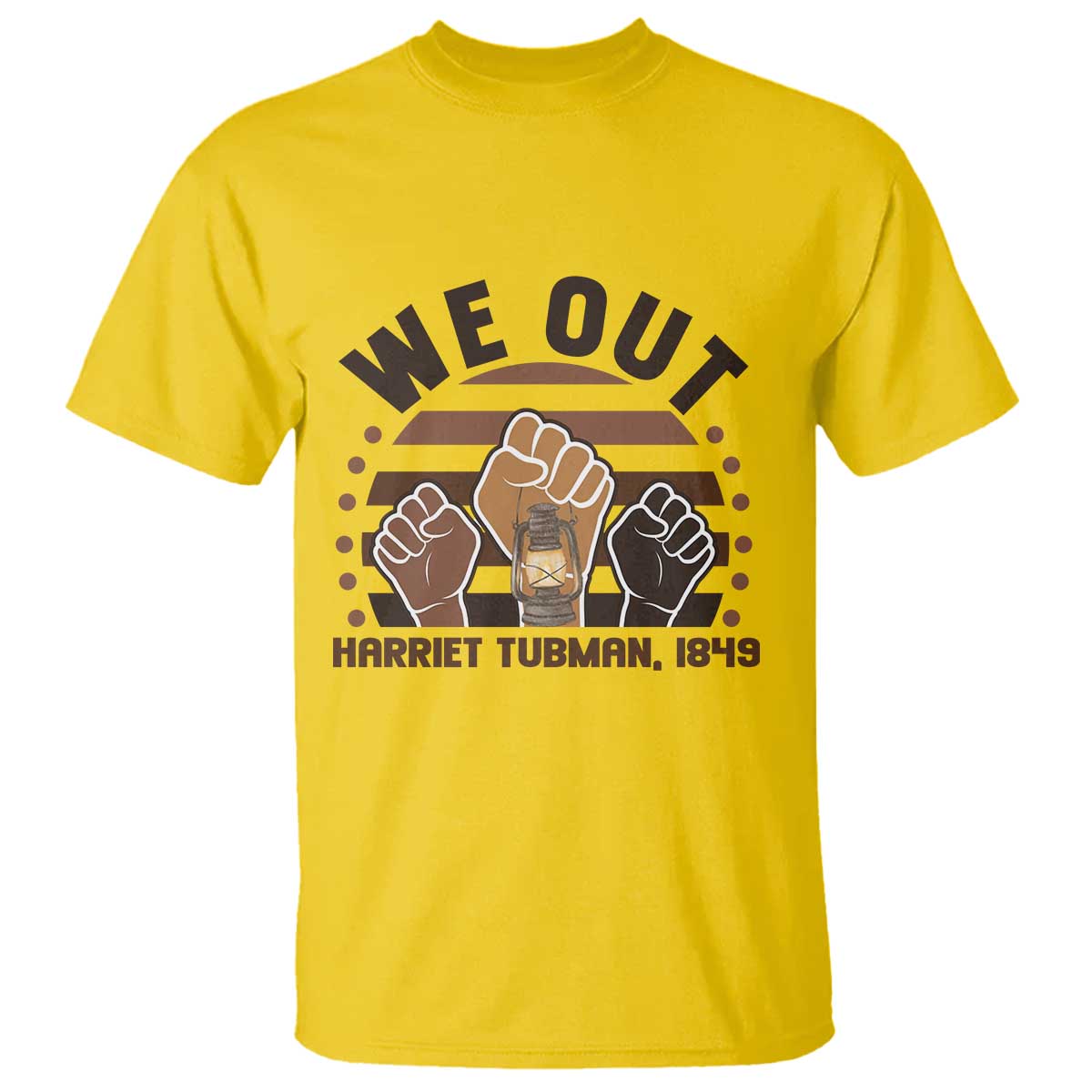 Harriet Tubman We Out 1849 T Shirt Vintage Sunset Black American Hero