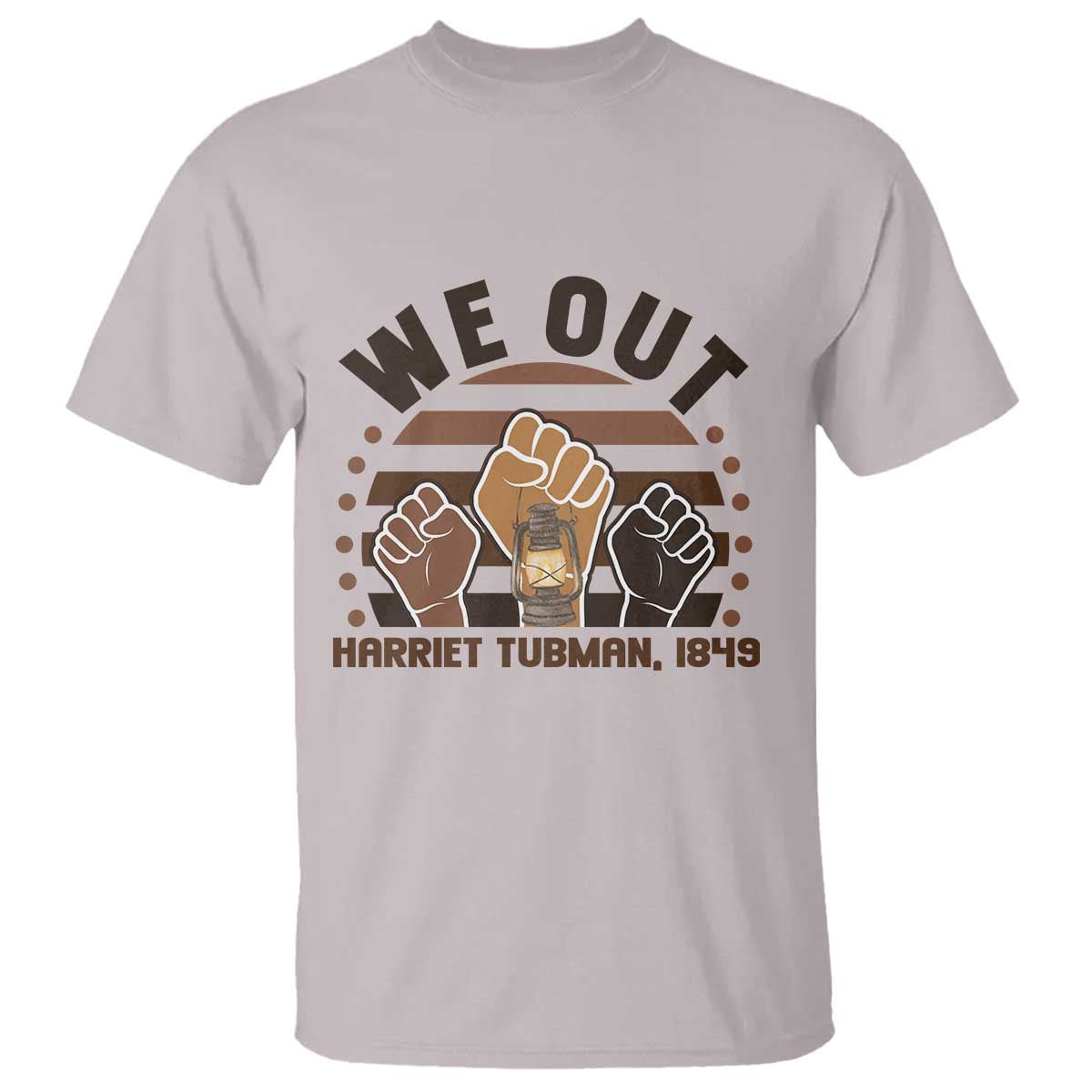 Harriet Tubman We Out 1849 T Shirt Vintage Sunset Black American Hero