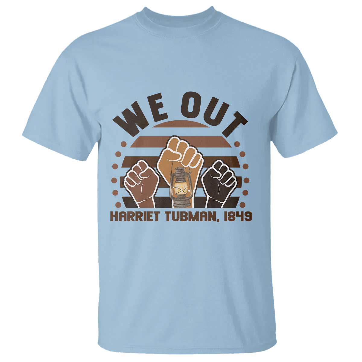 Harriet Tubman We Out 1849 T Shirt Vintage Sunset Black American Hero