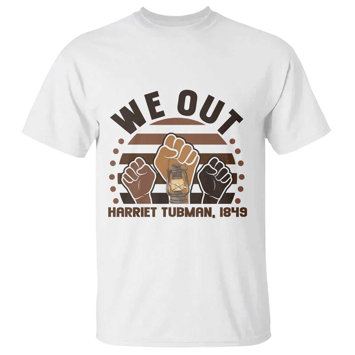 Harriet Tubman We Out 1849 T Shirt Vintage Sunset Black American Hero
