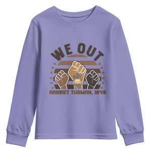 Harriet Tubman We Out 1849 Youth Sweatshirt Vintage Sunset Black American Hero