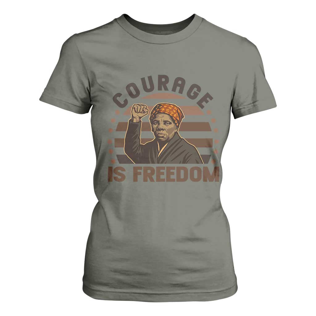 Harriet Tubman Legacy T Shirt For Women Courage Is Freedom