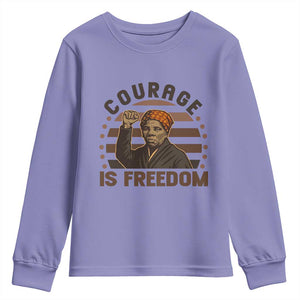 Harriet Tubman Legacy Youth Sweatshirt Courage Is Freedom