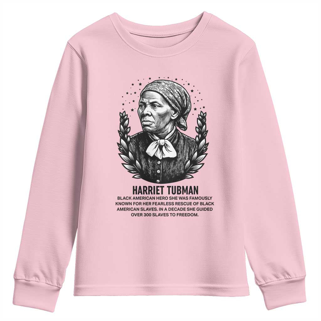 American Hero Harriet Tubman Youth Sweatshirt Black History Leader Gift