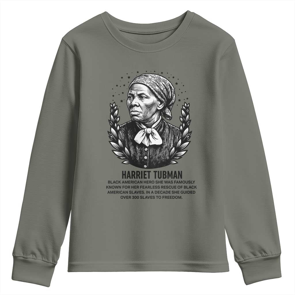 American Hero Harriet Tubman Youth Sweatshirt Black History Leader Gift