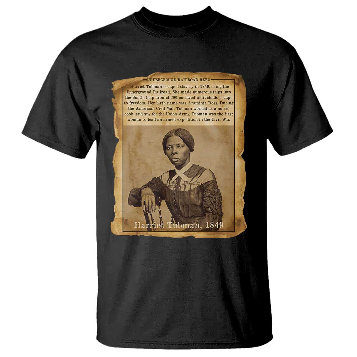 Harriet Tubman Tribute T Shirt Civil Rights Leader Black History Gift