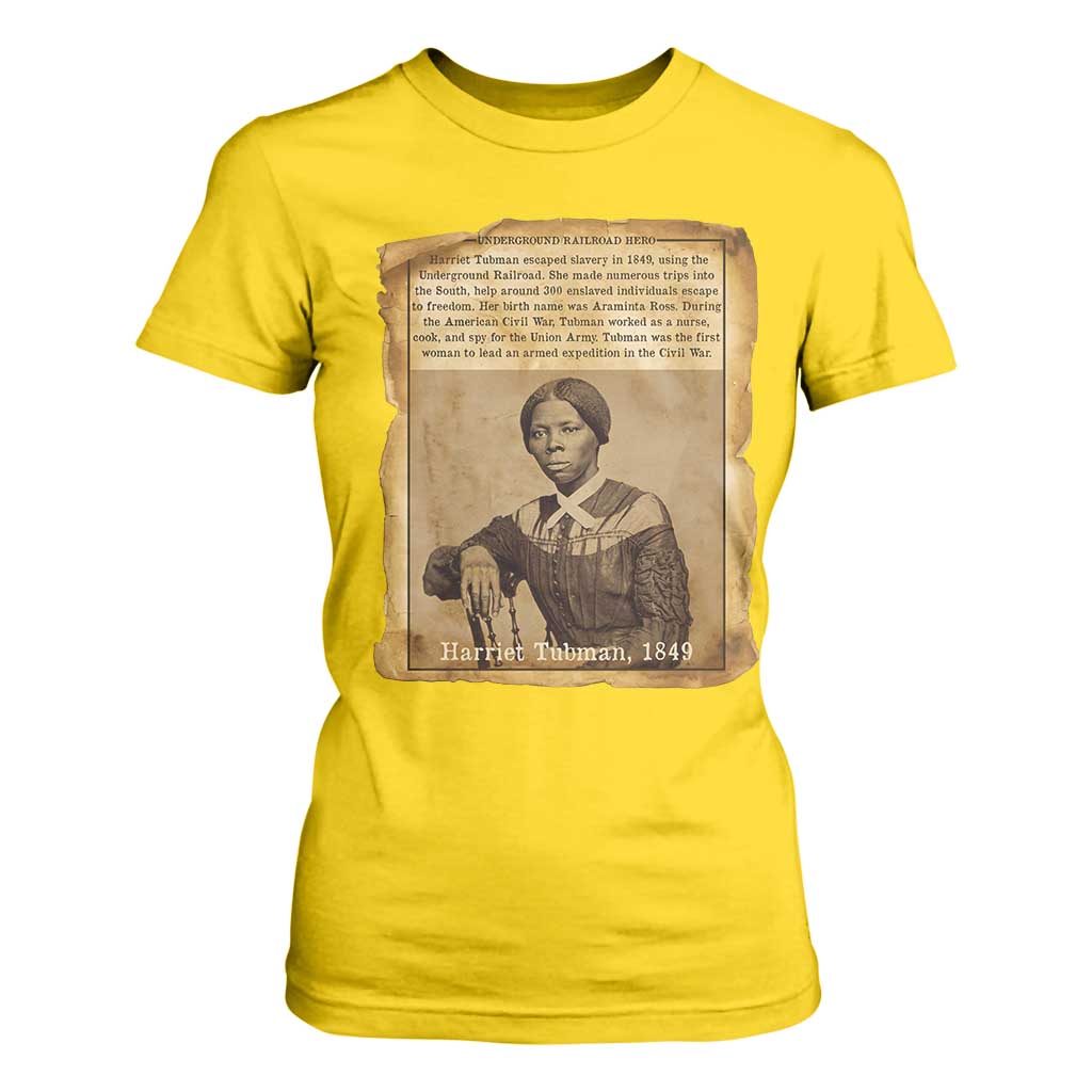 Harriet Tubman Tribute T Shirt For Women Civil Rights Leader Black History Gift